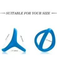 Armony - Anello Tresor Doppio In Silicone Blu - ARMONY FOR HIM - Anelli Fallici | erosidea.com