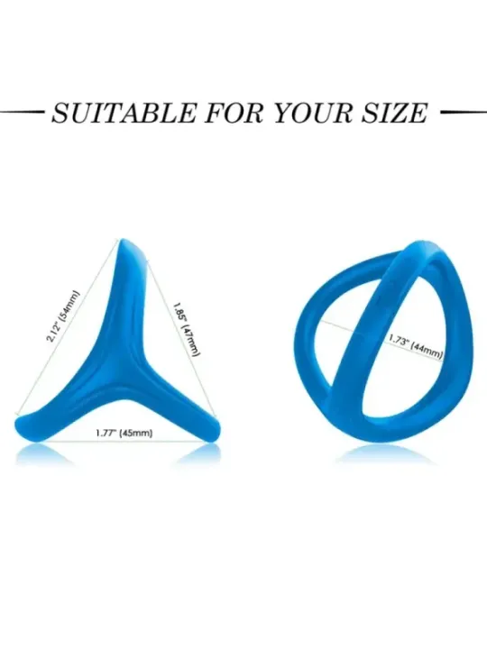 Armony - Anello Tresor Doppio In Silicone Blu - ARMONY FOR HIM - Anelli Fallici | erosidea.com