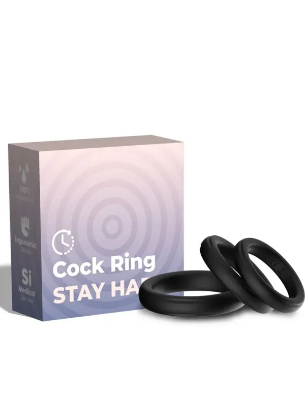 Armony - Anello Triplo In Silicone Nero - ARMONY FOR HIM - Anelli Fallici | erosidea.com