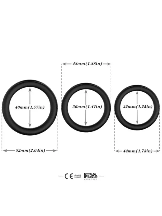 Armony - Anello Triplo In Silicone Luminoso - ARMONY FOR HIM - Anelli Fallici | erosidea.com