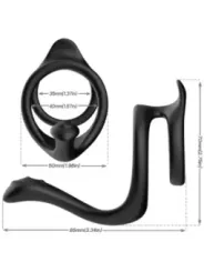 Armony - Anello Anale Doppio Coda Nero - ARMONY FOR HIM - Anelli Fallici | erosidea.com