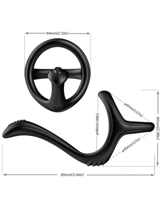 Armony - Anello Doppio Anale Treasure Nero - ARMONY FOR HIM - Anelli Fallici | erosidea.com