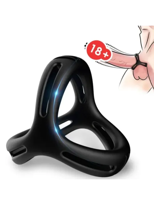 Armony - X-Ring Multiposizione Nero - ARMONY FOR HIM - Anelli Fallici | erosidea.com