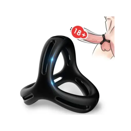 Armony - X-Ring Multiposizione Nero - ARMONY FOR HIM - Anelli Fallici | erosidea.com