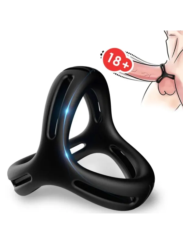 Armony - X-Ring Multiposizione Nero - ARMONY FOR HIM - Anelli Fallici | erosidea.com