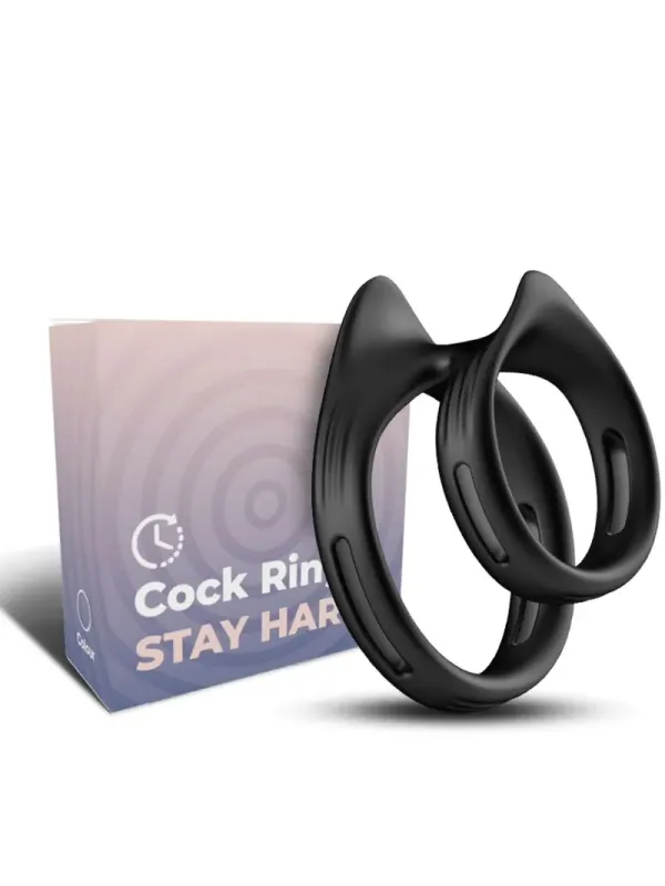 Armony - Anello Doppio Elastico Dualring Nero - ARMONY FOR HIM - Anelli Fallici | erosidea.com