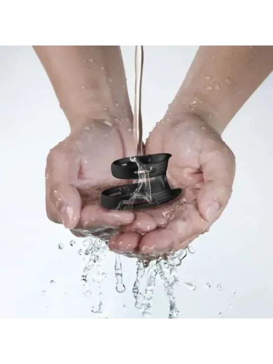 Armony - Anello Doppio Elastico Dualring Nero - ARMONY FOR HIM - Anelli Fallici | erosidea.com