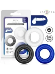 Intense - Set Di 3 Anelli Per Pene Wick Vari Colori - INTENSE FOR HIM - Anelli Fallici | erosidea.com