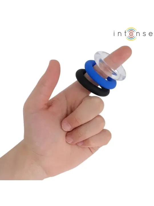 Intense - Set Di 3 Anelli Per Pene Wick Vari Colori - INTENSE FOR HIM - Anelli Fallici | erosidea.com