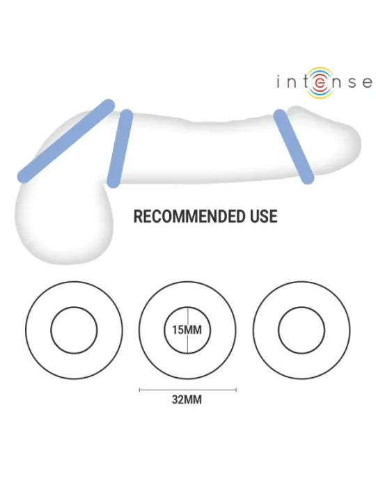 Intense - Set Di 3 Anelli Per Pene Wick Vari Colori - INTENSE FOR HIM - Anelli Fallici | erosidea.com