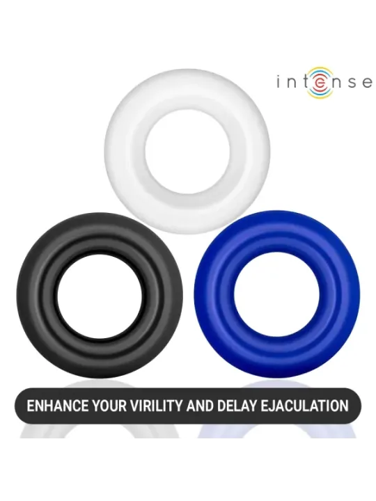 Intense - Set Di 3 Anelli Per Pene Wick Vari Colori - INTENSE FOR HIM - Anelli Fallici | erosidea.com