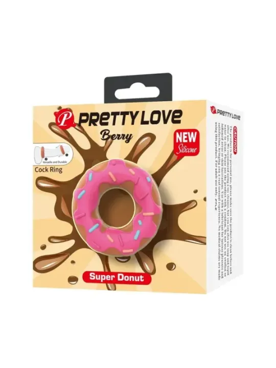 Pretty Love - Anello Per Pene Super Donut Rosa - FOR HIM - Anelli Fallici | erosidea.com