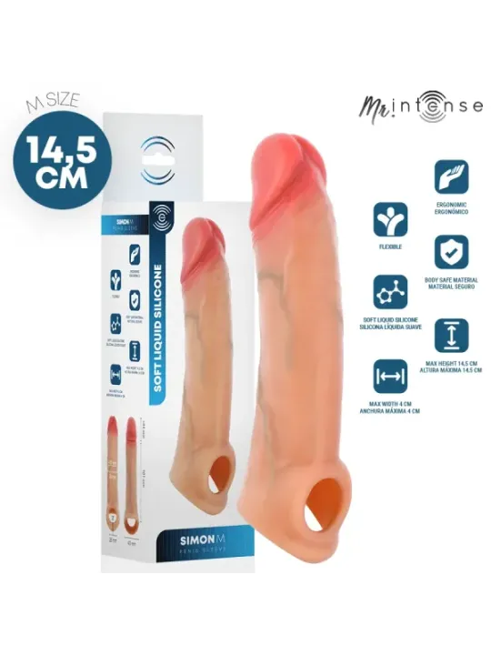 Mr Intense - Simon M Custodia Per Dildo In Silicone 14.5 cm x 4 cm - MR. INTENSE PENIS ACCESSORIES - Guaine e Prolunghe | erosidea.com