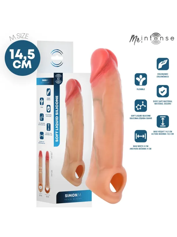 Mr Intense - Simon M Custodia Per Dildo In Silicone 14.5 cm x 4 cm - MR. INTENSE PENIS ACCESSORIES - Guaine e Prolunghe | erosidea.com