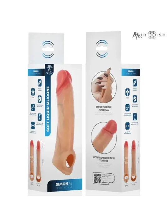 Mr Intense - Simon M Custodia Per Dildo In Silicone 14.5 cm x 4 cm - MR. INTENSE PENIS ACCESSORIES - Guaine e Prolunghe | erosidea.com