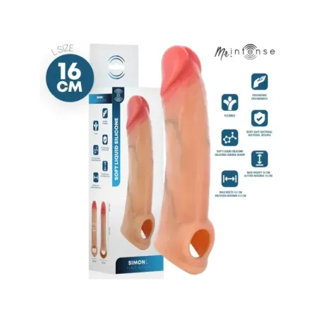 Mr Intense - Simon L Copri Dildo In Silicone 16 cm x 4.5 cm - MR. INTENSE PENIS ACCESSORIES - Guaine e Prolunghe | erosidea.com