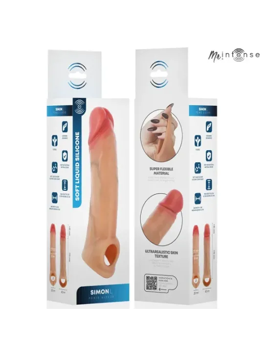 Mr Intense - Simon L Copri Dildo In Silicone 16 cm x 4.5 cm - MR. INTENSE PENIS ACCESSORIES - Guaine e Prolunghe | erosidea.com