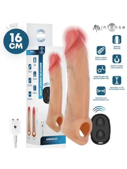 Mr Intense - Arnold L Vibratore In Silicone Per Dildo Con Telecomando 16 cm x 4.5 cm - MR. INTENSE PENIS ACCESSORIES - Guaine e Prolunghe | erosidea.com