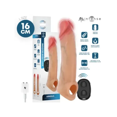 Mr Intense - Arnold L Vibratore In Silicone Per Dildo Con Telecomando 16 cm x 4.5 cm - MR. INTENSE PENIS ACCESSORIES - Guaine e Prolunghe | erosidea.com
