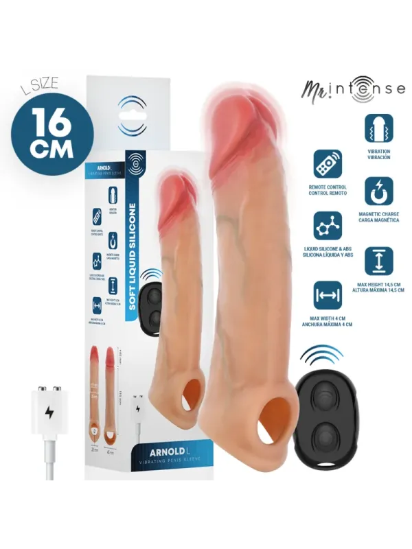 Mr Intense - Arnold L Vibratore In Silicone Per Dildo Con Telecomando 16 cm x 4.5 cm - MR. INTENSE PENIS ACCESSORIES - Guaine e Prolunghe | erosidea.com