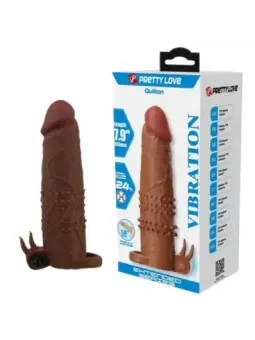 Pretty Love - Manicotto Vibrante Per Pene Quillon 20 Cm 4 Cm Marrone