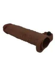Pretty Love - Manicotto Vibrante Per Pene Quillon 20 Cm 4 Cm Marrone - FOR HIM - Guaine e Prolunghe | erosidea.com