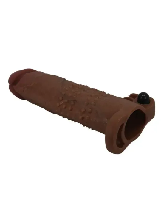 Pretty Love - Manicotto Vibrante Per Pene Quillon 20 Cm 4 Cm Marrone - FOR HIM - Guaine e Prolunghe | erosidea.com