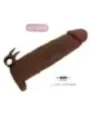 Pretty Love - Manicotto Vibrante Per Pene Quillon 20 Cm 4 Cm Marrone - FOR HIM - Guaine e Prolunghe | erosidea.com