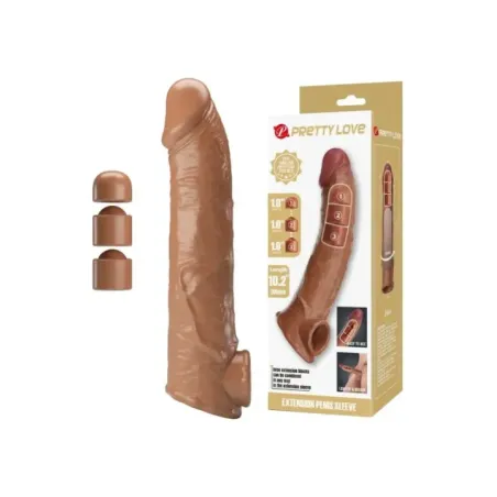 Pretty Love - Manicotto Regolabile Per Allungamento Del Pene 26 Cm 4 Cm Naturale - FOR HIM - Guaine e Prolunghe | erosidea.com