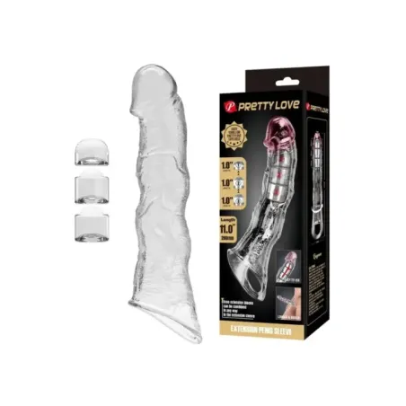 Pretty Love - Manicotto Regolabile Per L'estensione Del Pene 28 Cm 45 Cm Trasparente - FOR HIM - Guaine e Prolunghe | erosidea.com