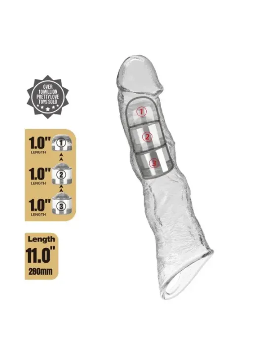 Pretty Love - Manicotto Regolabile Per L'estensione Del Pene 28 Cm 45 Cm Trasparente - FOR HIM - Guaine e Prolunghe | erosidea.com