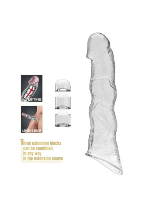 Pretty Love - Manicotto Regolabile Per L'estensione Del Pene 28 Cm 45 Cm Trasparente - FOR HIM - Guaine e Prolunghe | erosidea.com