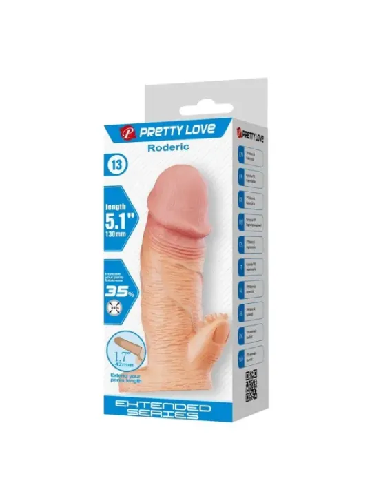 Pretty Love - Manicotto Di Estensione Del Pene Roderico 13 Cm 38 Cm Naturale - FOR HIM - Guaine e Prolunghe | erosidea.com