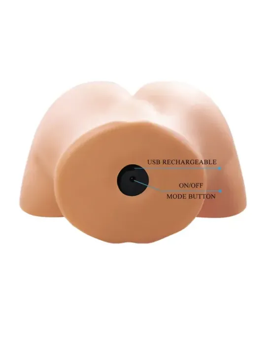 Crazy Bull - Olivia Doppio Masturbatore Vibrante Vaginale E Anale In Carne - CRAZY BULL - Masturbatori | erosidea.com