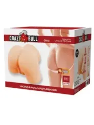 Crazy Bull - Olivia Doppio Masturbatore Vibrante Vaginale E Anale In Carne - CRAZY BULL - Masturbatori | erosidea.com