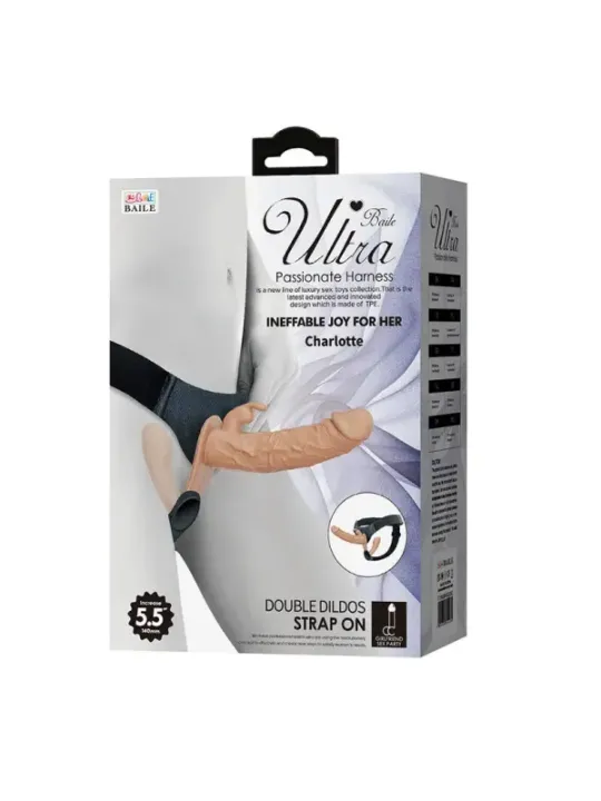 Baile - Charlotte Hollow Doppia Penetrazione Strap-On Flesh - BAILE HARNESS COLLECTION - Strap-on e Imbracature | erosidea.com