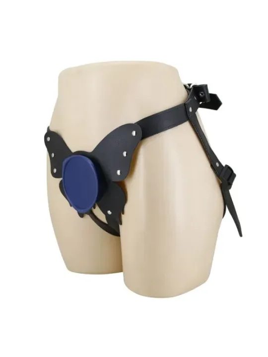 Pretty Love - Slip Universali Con Imbracatura Strap-On Neri E Blu - HARNESS COLLECTION - Strap-on e Imbracature | erosidea.com