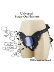 Pretty Love - Slip Universali Con Imbracatura Strap-On Neri E Blu - HARNESS COLLECTION - Strap-on e Imbracature | erosidea.com