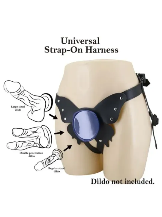 Pretty Love - Slip Universali Con Imbracatura Strap-On Neri E Blu - HARNESS COLLECTION - Strap-on e Imbracature | erosidea.com