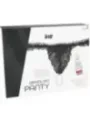 Intt Releases - Slip Nero Brasiliano Con Perle E Gel Lubrificante 50 Ml - INTT RELEASES - A Base Acqua | erosidea.com