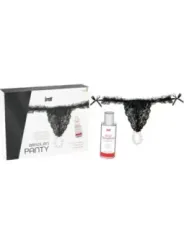Intt Releases - Slip Nero Brasiliano Con Perle E Gel Lubrificante 50 Ml - INTT RELEASES - A Base Acqua | erosidea.com