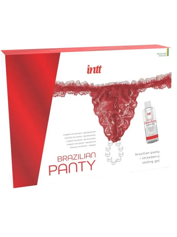 Intt Releases - Brasiliana Rossa Con Perle E Gel Lubrificante 50 Ml - INTT RELEASES - A Base Acqua | erosidea.com