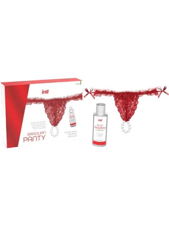 Intt Releases - Brasiliana Rossa Con Perle E Gel Lubrificante 50 Ml - INTT RELEASES - A Base Acqua | erosidea.com
