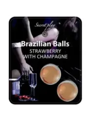 Secretplay - Set Di Palline Brasiliane Fragola E Champagne - SECRETPLAY COSMETIC - Ovetti Palline Sfere | erosidea.com