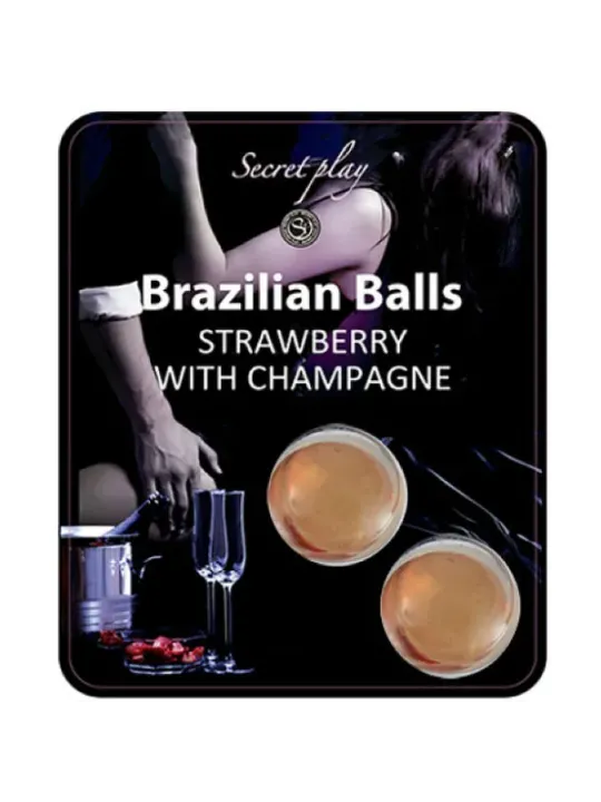 Secretplay - Set Di Palline Brasiliane Fragola E Champagne - SECRETPLAY COSMETIC - Ovetti Palline Sfere | erosidea.com