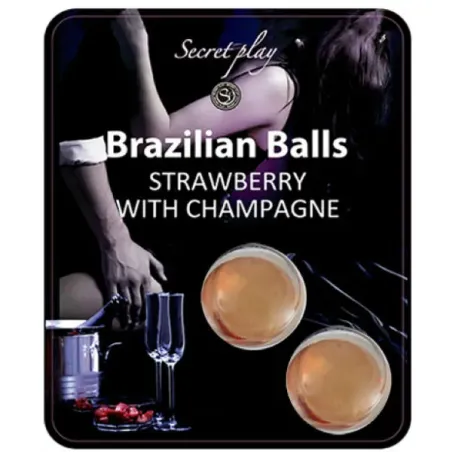 Secretplay - Set Di Palline Brasiliane Fragola E Champagne - SECRETPLAY COSMETIC - Ovetti Palline Sfere | erosidea.com