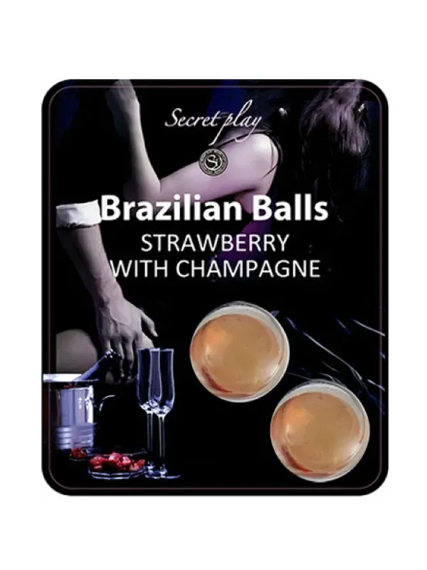 Secretplay - Set Di Palline Brasiliane Fragola E Champagne - SECRETPLAY COSMETIC - Ovetti Palline Sfere | erosidea.com