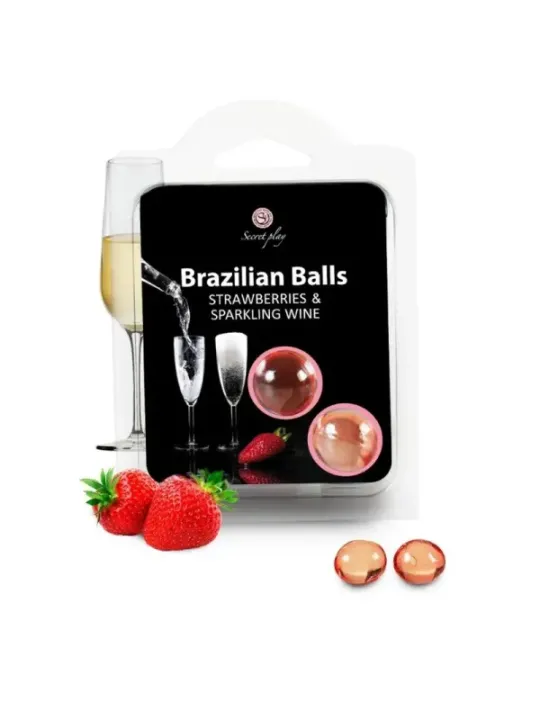 Secretplay - Set Di Palline Brasiliane Fragola E Champagne - SECRETPLAY COSMETIC - Ovetti Palline Sfere | erosidea.com