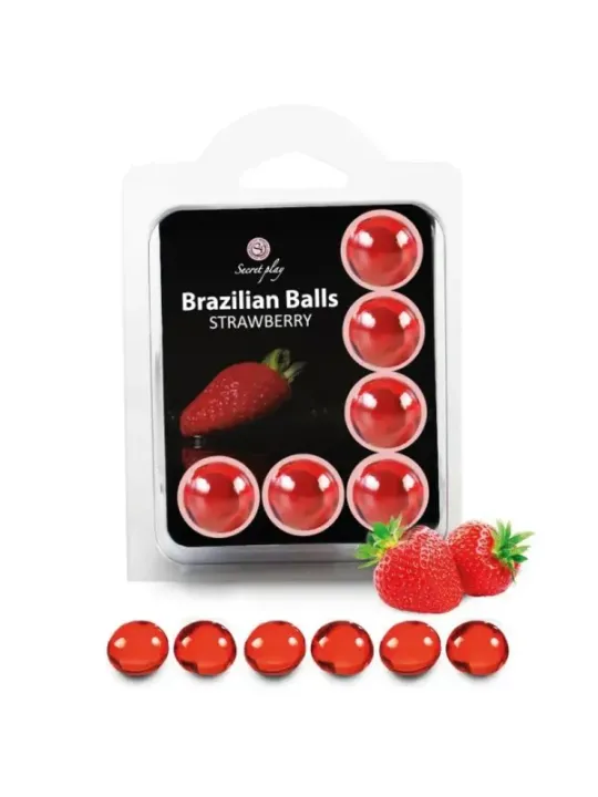 Secretplay - Set 6 Palline Brasiliane Fragola - SECRETPLAY COSMETIC - Ovetti Palline Sfere | erosidea.com