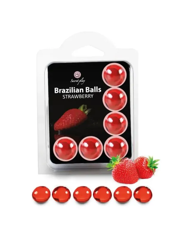 Secretplay - Set 6 Palline Brasiliane Fragola - SECRETPLAY COSMETIC - Ovetti Palline Sfere | erosidea.com